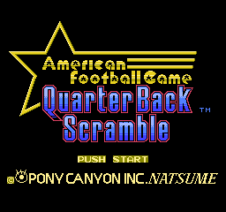 Quarter Back Scramble Title Screen